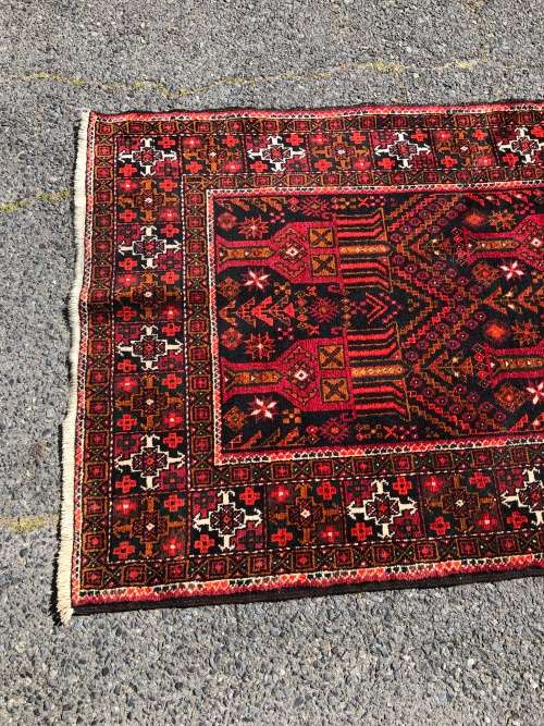 WOW !!! STUNNING PURE WOOL HAND KNOTTED IRANIAN BALUCH PERSIAN CARPET 2000 X 1060mm