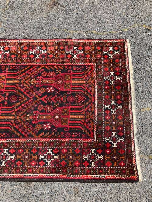 WOW !!! STUNNING PURE WOOL HAND KNOTTED IRANIAN BALUCH PERSIAN CARPET 2000 X 1060mm