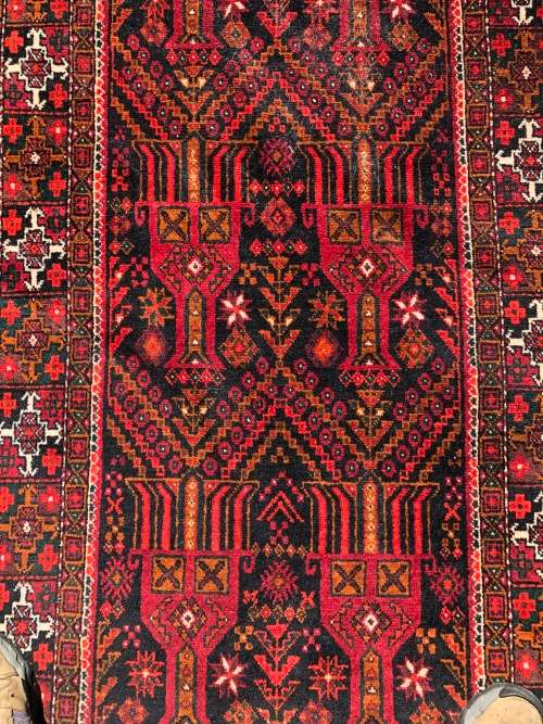WOW !!! STUNNING PURE WOOL HAND KNOTTED IRANIAN BALUCH PERSIAN CARPET 2000 X 1060mm
