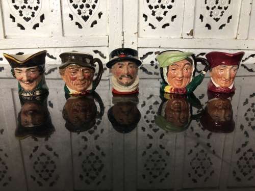 Lot 5 Rare Royal Doulton  Relief Moulded Porcelain small Jugs