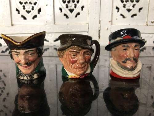 Lot 5 Rare Royal Doulton  Relief Moulded Porcelain small Jugs