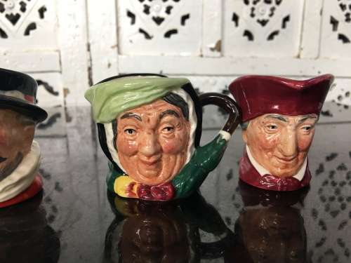 Lot 5 Rare Royal Doulton  Relief Moulded Porcelain small Jugs