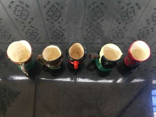 Lot 5 Rare Royal Doulton  Relief Moulded Porcelain small Jugs