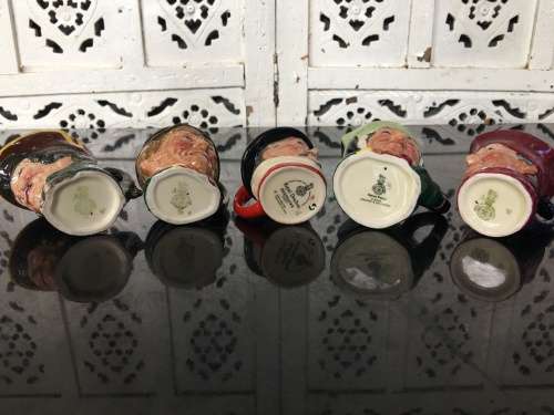 Lot 5 Rare Royal Doulton  Relief Moulded Porcelain small Jugs