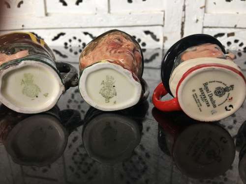 Lot 5 Rare Royal Doulton  Relief Moulded Porcelain small Jugs