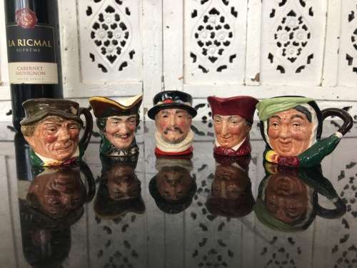 Lot 5 Rare Royal Doulton  Relief Moulded Porcelain small Jugs