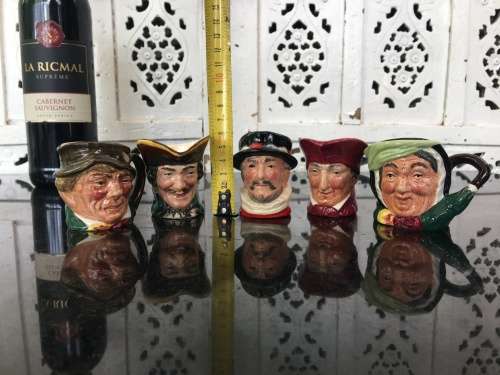 Lot 5 Rare Royal Doulton  Relief Moulded Porcelain small Jugs