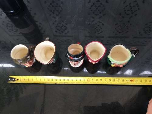 Lot 5 Rare Royal Doulton  Relief Moulded Porcelain small Jugs