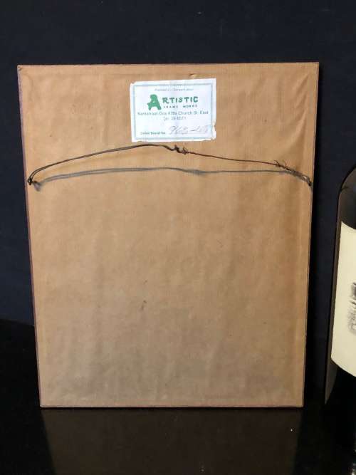 WOW !!! CUTE FRAMED OIL ON BOARD TUSCAN SCENE - SIGNED BUT ILLEGIBLE