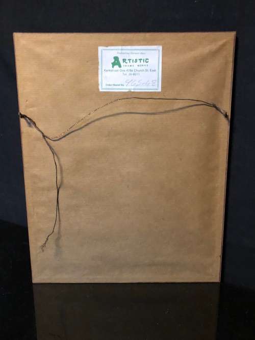 WOW !!! CUTE FRAMED OIL ON BOARD TUSCAN SCENE - SIGNED BUT ILLEGIBLE