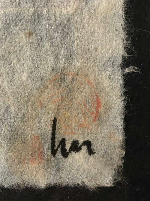 WOW !!! CHINESE CALLIGRAPHY PAINTING ON SILK SIGNED AND FRAMED - TITLED - COMPASSION - TZ'U