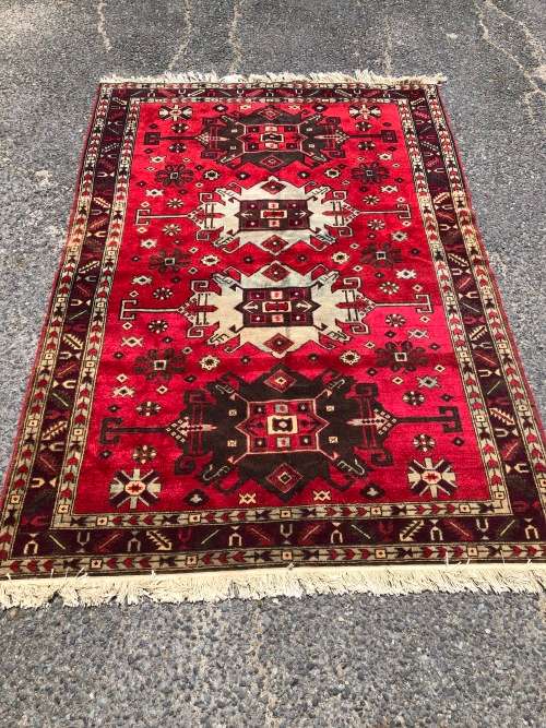 STUNNING LARGE VINTAGE HAND KNOTTED PURE WOOL PERSIAN CARPET 2120 X 1530mm