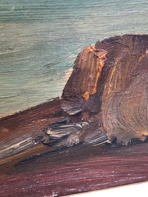 INVESTMENT ART !! JOHAN OLDERT (1912-1984)  FRAMED OIL ON BOARD - RARE SEASCAPE