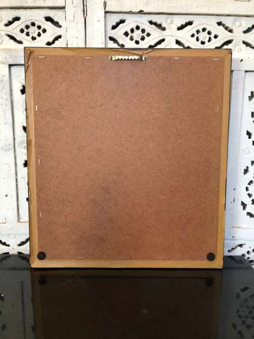 WOW !!! AMAZING DETAILED FRAMED 3D HAND PAINTED CERAMIC TILE OF VENETIAN CANAL