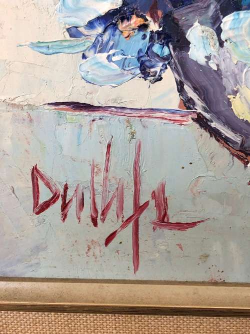 JAN DEETLEFS (SA 20th CENTURY) BEAUTIFUL OIL ON BOARD STILL LIFE PAINTING WITH COA