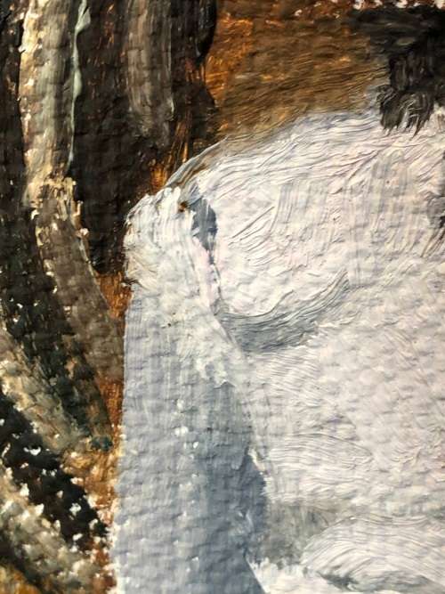 INVESTMENT ART !!! BRIAN WILES (1923 - 1993 SA) OIL ON CANVAS FIXED TO BOARD - FISHERMAN