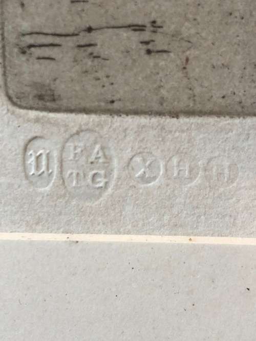 REGINALD GREEN (1884 - 1971) FRAMED ETCHING OF JOHN KNOX'S HOUSE EDINBURGH - ON EMBOSSED PAPER