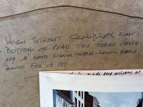 RICHARD WOODFORD ( UK 20th CENTURY) PERSONALISED FRAMED WATERCOLOR