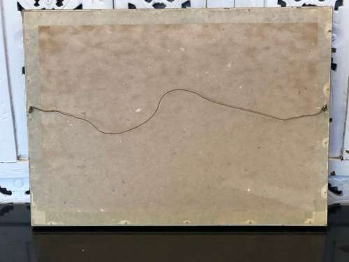 WOW !!! AMAZING HAND PAINTED HEAVY CERAMIC TILE - SIGNED RITA LAWRENCE