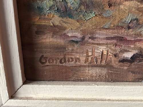 INVESTMENT ART !!! GORDON HILL (SA 20th CENTURY) FRAMED OIL ON BOARD LANDSCAPE - BEAUTIFUL PAINTING