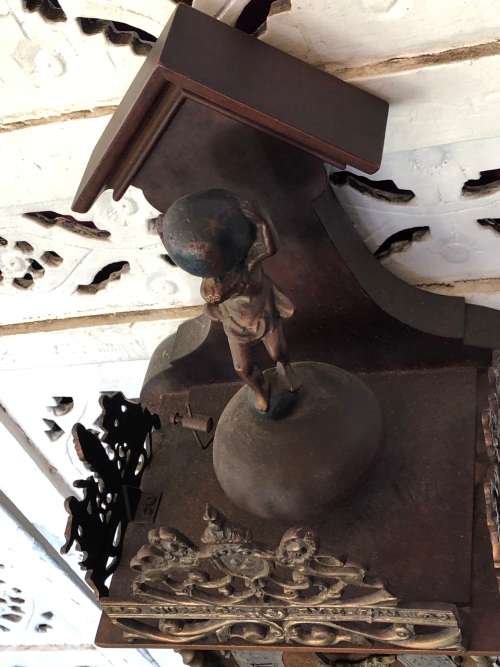 WOW !!! STUNNING VINTAGE DUTCH WARMINK WUBA WEIGHT DRIVEN WALL CLOCK - WORKING 100%