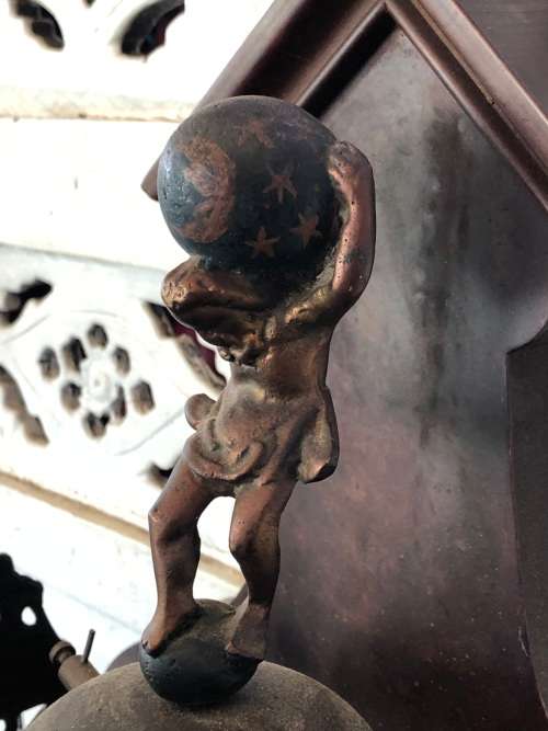 WOW !!! STUNNING VINTAGE DUTCH WARMINK WUBA WEIGHT DRIVEN WALL CLOCK - WORKING 100%