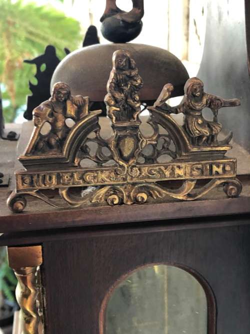 WOW !!! STUNNING VINTAGE DUTCH WARMINK WUBA WEIGHT DRIVEN WALL CLOCK - WORKING 100%