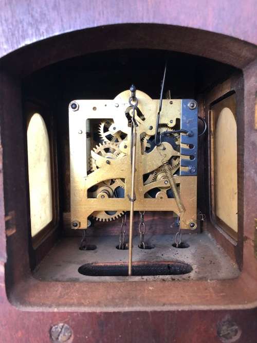 WOW !!! STUNNING VINTAGE DUTCH WARMINK WUBA WEIGHT DRIVEN WALL CLOCK - WORKING 100%