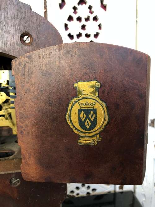 WOW !!! STUNNING VINTAGE DUTCH WARMINK WUBA WEIGHT DRIVEN WALL CLOCK - WORKING 100%