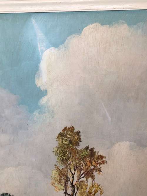 INVESTMENT ART !!! LESLIE JOHN ALBERTYN (1931 - 2011) LARGE FRAMED OIL ON BOARD LANDSCAPE