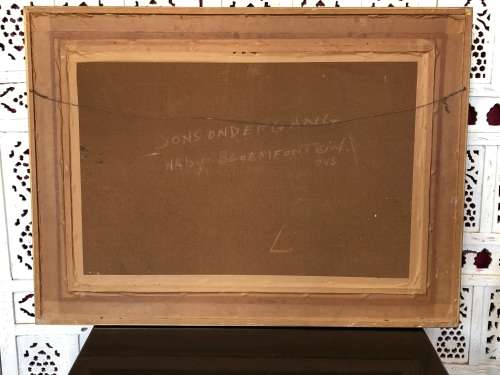 INVESTMENT ART !!! LESLIE JOHN ALBERTYN (1931 - 2011) LARGE FRAMED OIL ON BOARD LANDSCAPE