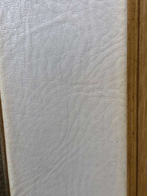 BEAUTIFUL DECOR ART !!!! FRAMED OIL ON CANVAS IN A LEATHER CLAD FRAME - SIGNED BY THE ARTIST