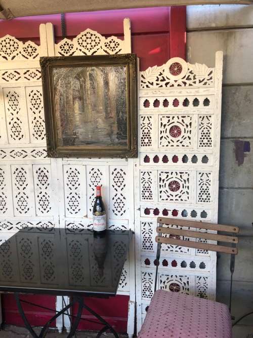 INVESTMENT ART !!! FRANK DOUGLAS (SA 1907 - 1975) - AMAZING FRAMED OIL ON BOARD INTERIOR SCENE