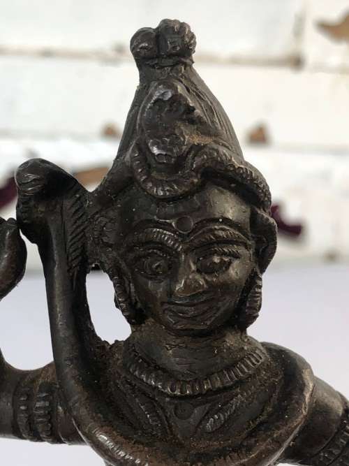 WOW !!!  STUNNING INDIAN BRONZE FIGURINE OF LORD SHIVA HOLDING A COBRA - VALUE R3000