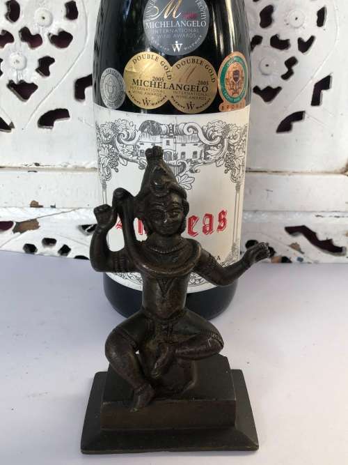 WOW !!!  STUNNING INDIAN BRONZE FIGURINE OF LORD SHIVA HOLDING A COBRA - VALUE R3000