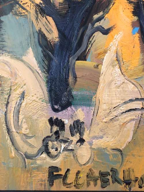 For J.J Vos Only  FRANS CLAERHOUT (SA 1919 - 2006) - FRAMED ORIGINAL LARGE OIL ON BOARD -