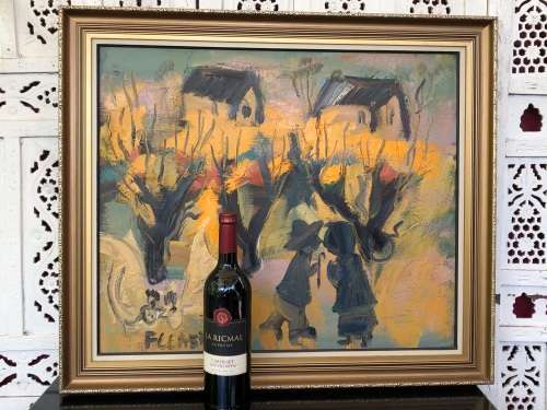 For J.J Vos Only  FRANS CLAERHOUT (SA 1919 - 2006) - FRAMED ORIGINAL LARGE OIL ON BOARD -