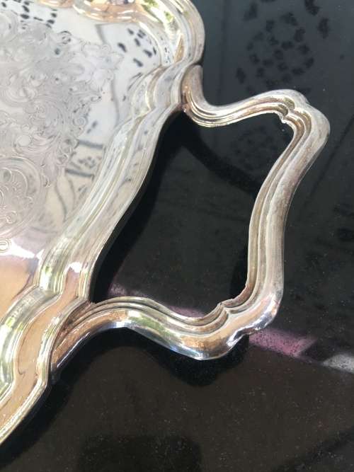 WOW !!! DETAILED LARGE TRAY BY BIRKS CANADA PRIMROSE PLATE E.P. COPPER B.M MOUNTS 082