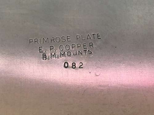 WOW !!! DETAILED LARGE TRAY BY BIRKS CANADA PRIMROSE PLATE E.P. COPPER B.M MOUNTS 082