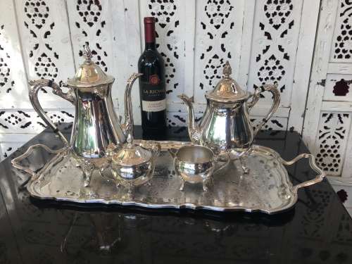 WOW !!! DETAILED LARGE TRAY BY BIRKS CANADA PRIMROSE PLATE E.P. COPPER B.M MOUNTS 082