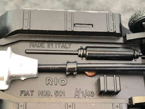 WOW !!! VINTAGE ITALIAN DIECAST RIO MODEL CAR - 1919 FIAT 501 - OPEN TOP - METAL BODY - PLASTIC TRIM