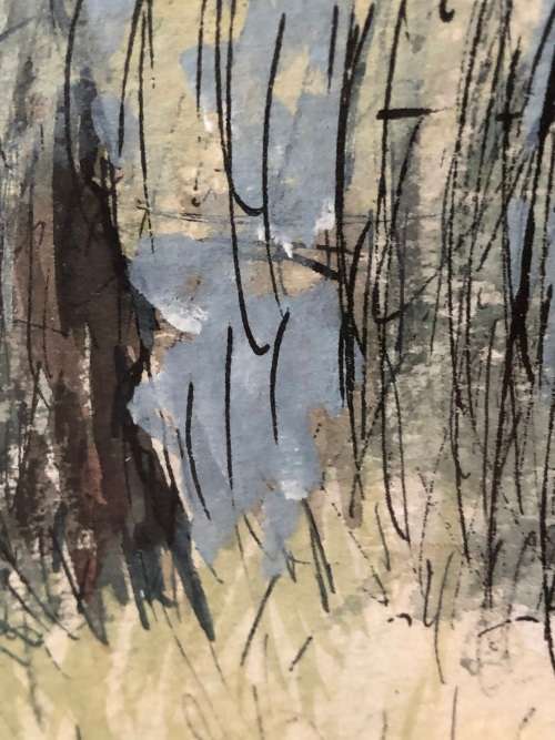 LARGE FRAMED WATERCOLOR PAINTING BY MARY VAUGHAN-WILLIAMS DATED 1975 - CLEARLY SIGNED