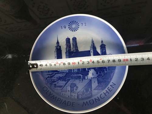 Denmark Royal Copenhagen Marked Plate 1972 Olympiade Munchen 21 cm