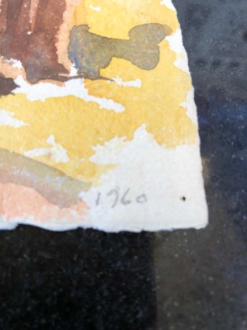 WOW !! CHARLES THEODORE VILLET ( 1896 - 1963) - STUNNING WATERCOLOR PAINTING No  80 - SIGNED