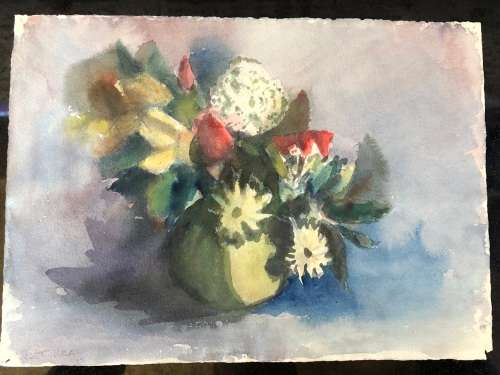 WOW !! CHARLES THEODORE VILLET ( 1896 - 1963) - STUNNING UNFRAMED WATERCOLOR PAINTING No 25 - SIGNED