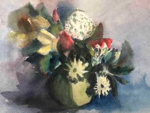 WOW !! CHARLES THEODORE VILLET ( 1896 - 1963) - STUNNING UNFRAMED WATERCOLOR PAINTING No 25 - SIGNED