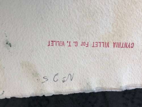 WOW !! CHARLES THEODORE VILLET ( 1896 - 1963) - STUNNING UNFRAMED WATERCOLOR PAINTING No 25 - SIGNED