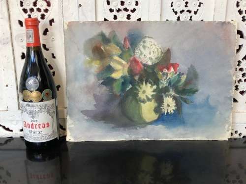 WOW !! CHARLES THEODORE VILLET ( 1896 - 1963) - STUNNING UNFRAMED WATERCOLOR PAINTING No 25 - SIGNED