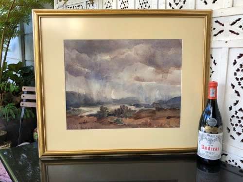 INVESTMENT ART !!! ALEXANDER ROSE-INNES (SA 1915 - 1996) - RARE UNCIRCULATED FRAMED WATERCOLOUR