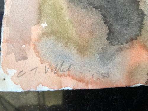 WOW !! CHARLES THEODORE VILLET ( 1896 - 1963) - STUNNING UNFRAMED WATERCOLOR PAINTING No 76 - SIGNED